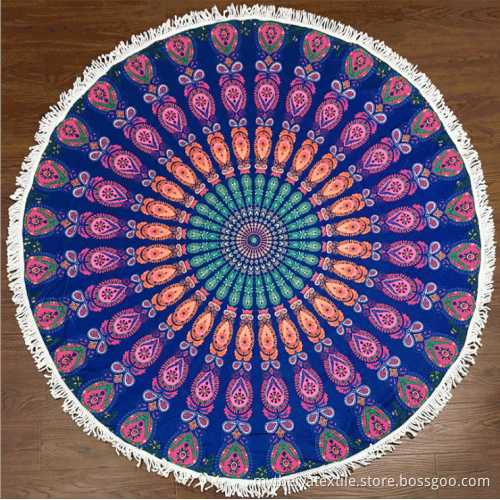 Spot Customizable Microfiber Thick Round Beach Towel 150 150cm Wholesale